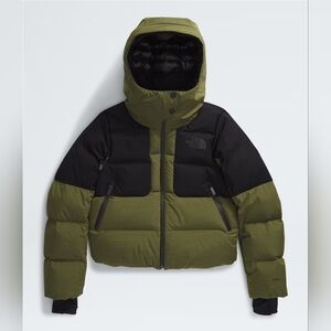 The North Face Woman's Cold Spell Cropped Down Green and Black Jacket S